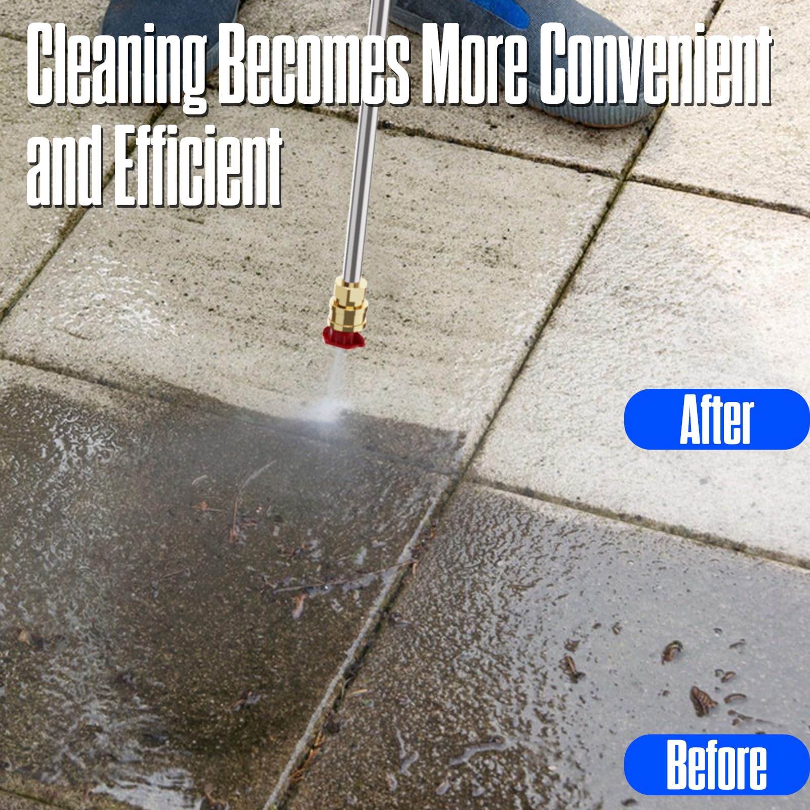QIOMALA pressure washer 35ft cord and 20ft hose extend cleaning reach.