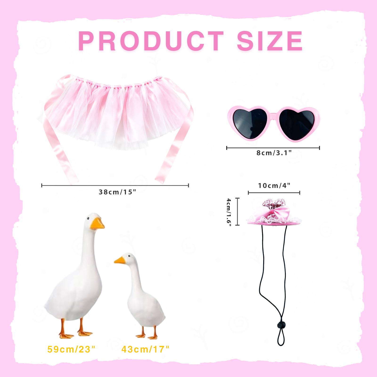QIONG Easter porch goose outfit set designed for easy dressing and display.