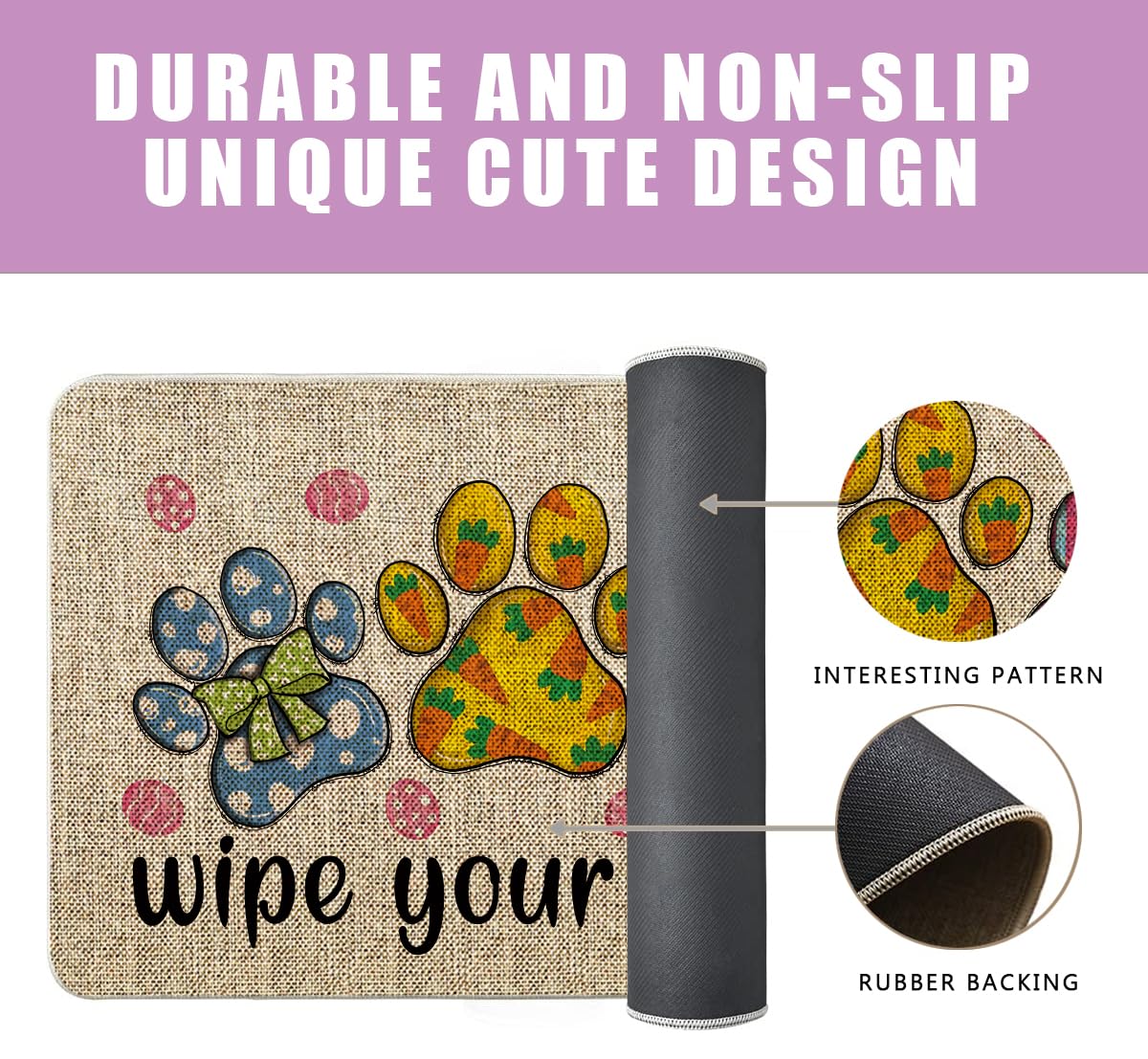 QIONG MENG farmhouse decor mat for patios and entryways year-round