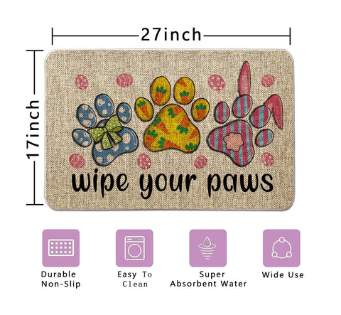 QIONG MENG front door 17x27 mat fits standard entryways and adds farmhouse style