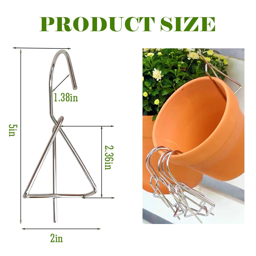 QiQnHngD stainless steel pot hangers offer durable indoor and outdoor use.