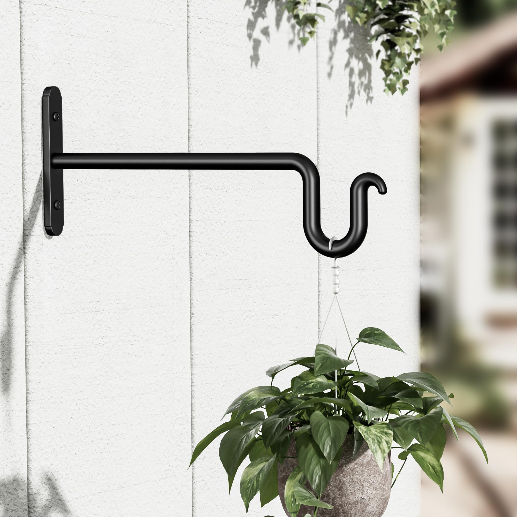 Qiuzido hanging bird feeder hook supports feeders up to 20 lbs.