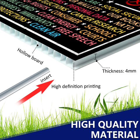 Qiyeyeye Anti-MAGA yard sign double-sided for message visibility