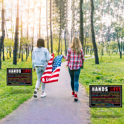 Qiyeyeye Metal stakes support yard signs for secure outdoor displays