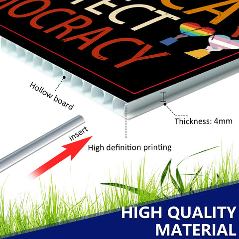 Qiyeyeye No Kings double-sided print provides 360-degree visibility.