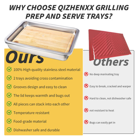 QIZHENXX juice groove tray: catches drips to keep counters clean.
