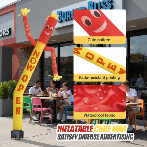 QIZRON inflatable tube man with built-in blower for quick setup