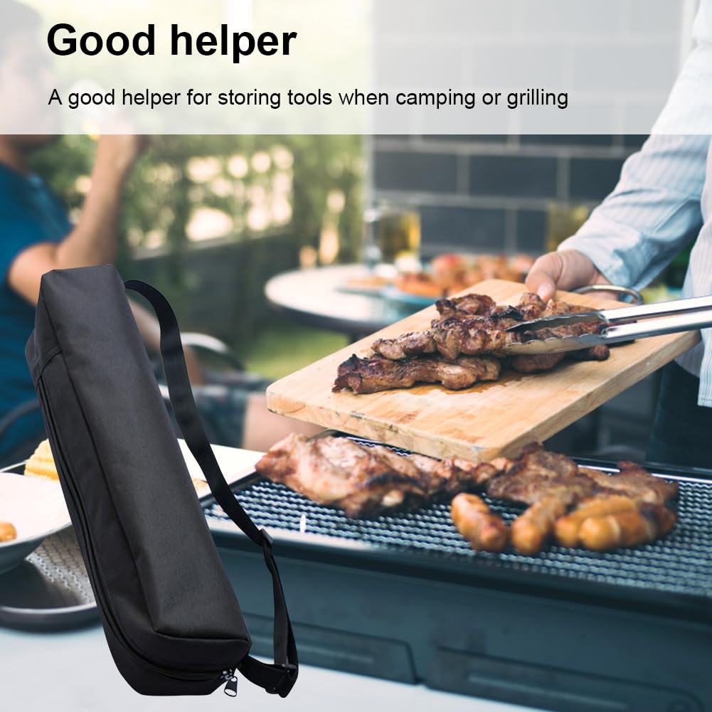 QKDS grill storage bag woven strap handle for comfortable carry