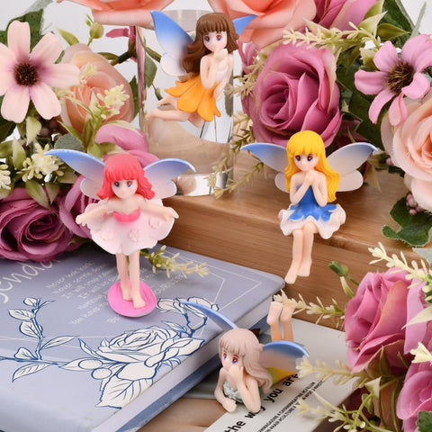 QKDS pink standing fairy creates a focal point in pots.