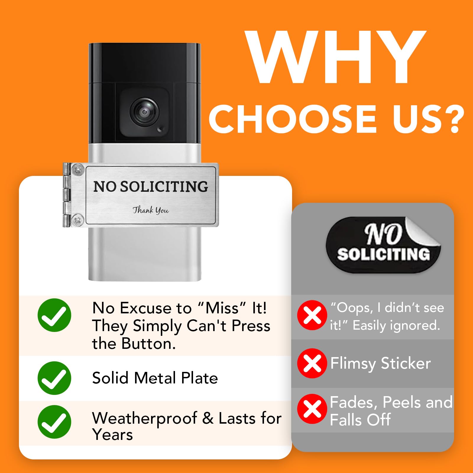 QKJCE doorbell cover with do not disturb sign, ideal for focused work.