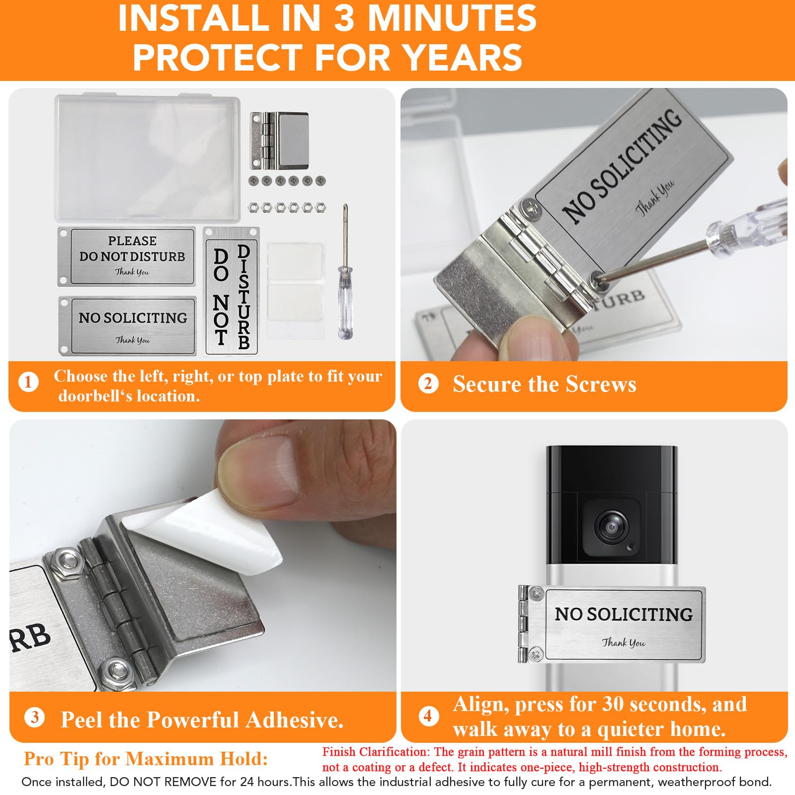 QKJCE weatherproof and UV-stable doorbell cover for outdoor use.