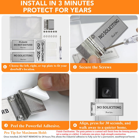 QKJCE weatherproof and UV-stable doorbell cover for outdoor use.