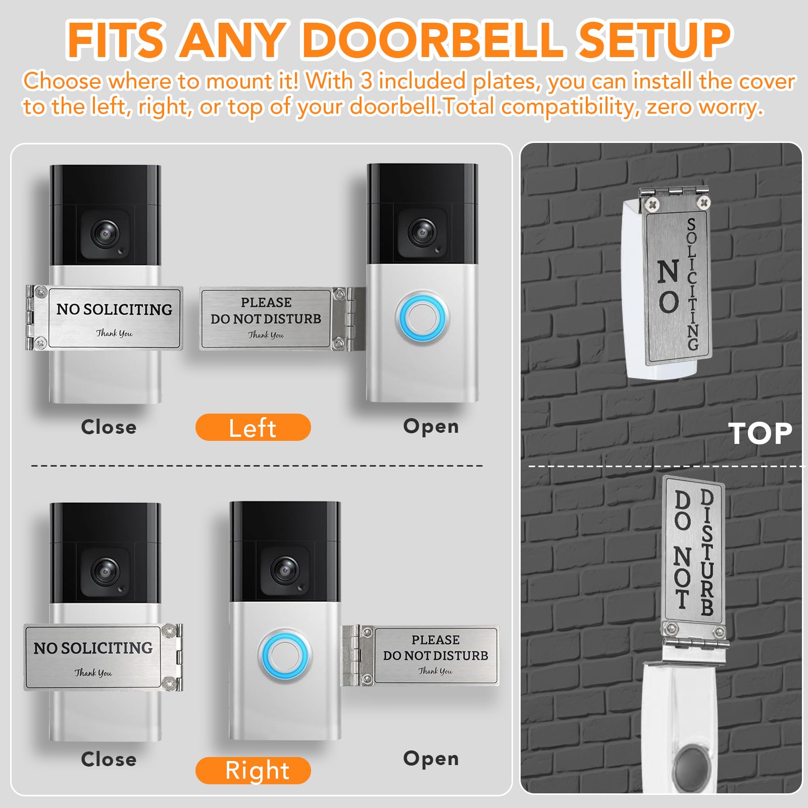 QKJCE universal-fit doorbell cover fits most standard buttons securely.