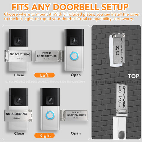 QKJCE universal-fit doorbell cover fits most standard buttons securely.