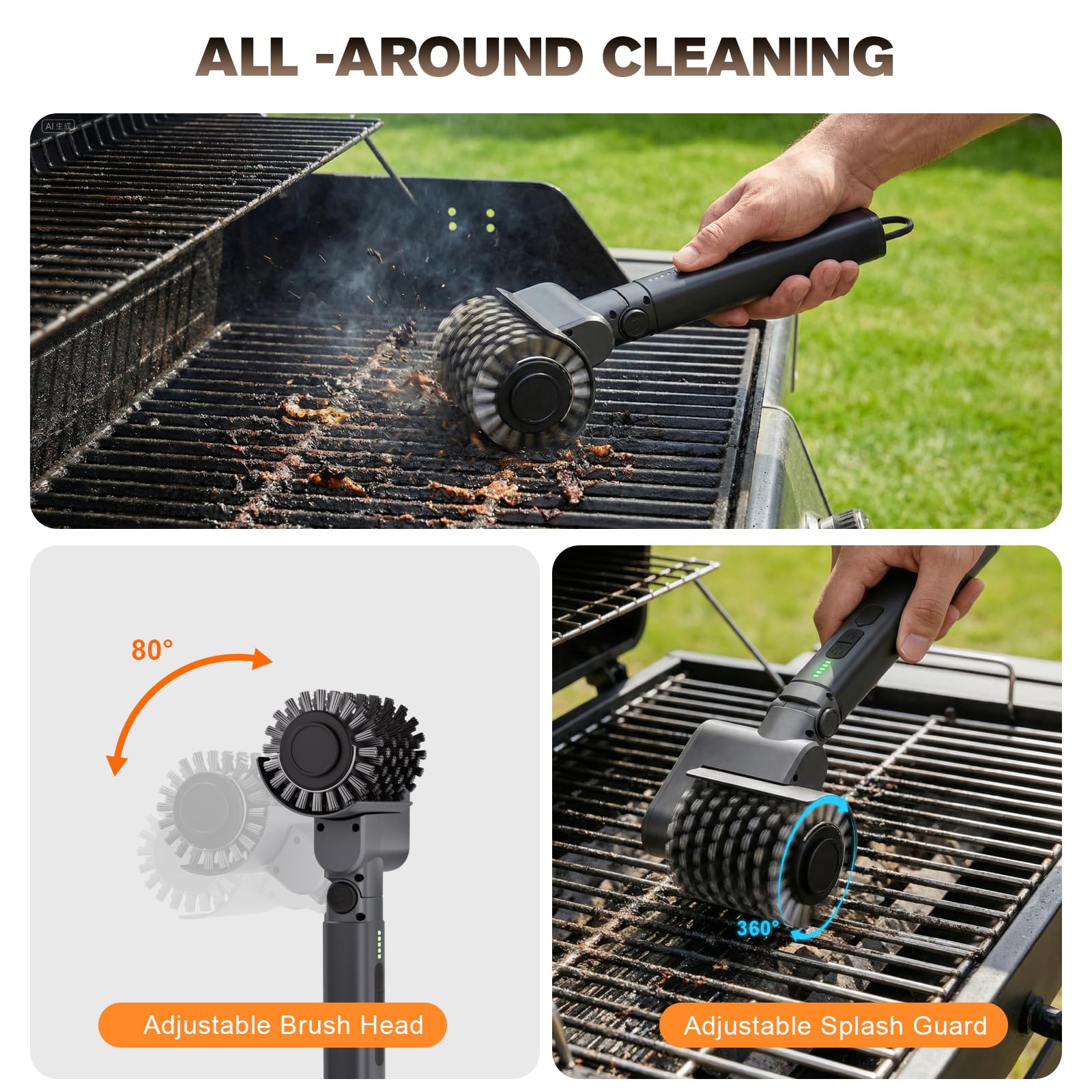 Dishwasher-safe brush heads for easy maintenance