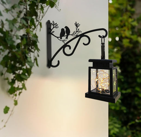 Qktxktzy hanging-bird-feeder lantern bracket in use outdoors