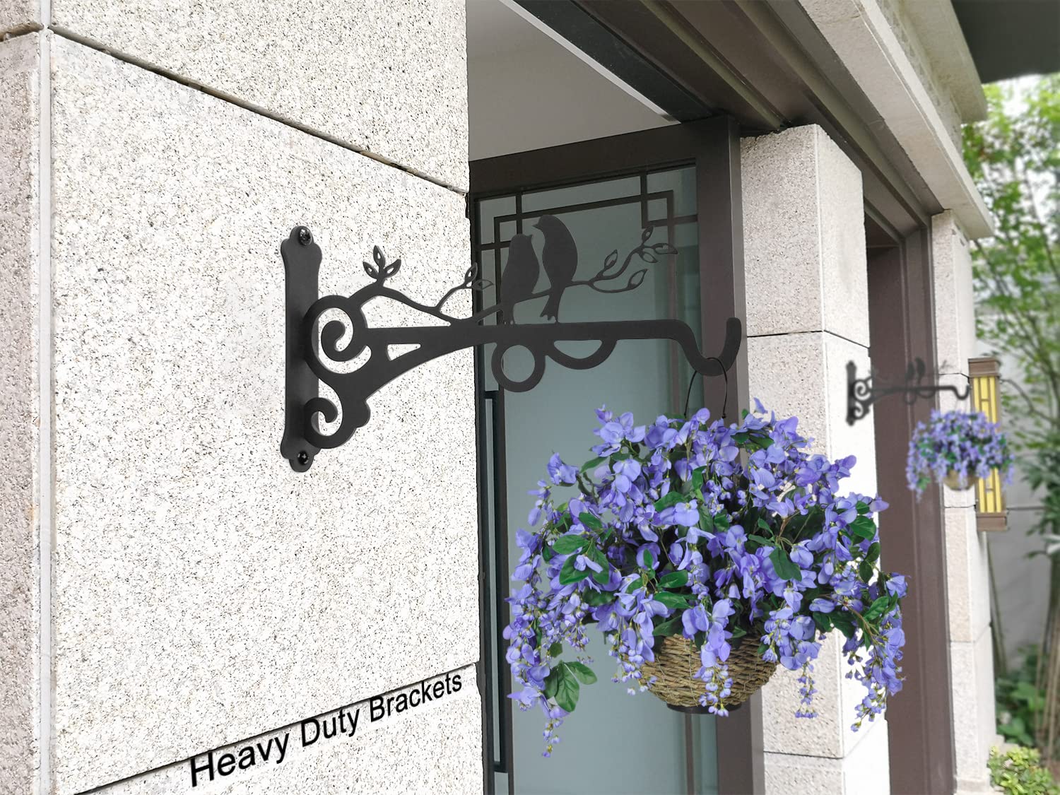 Qktxktzy heavy-duty plant hanger built from solid iron for year-round stability.