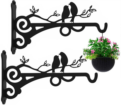 Qktxktzy multipurpose hanging bracket for outdoor use to hold lanterns, plants, and decor.