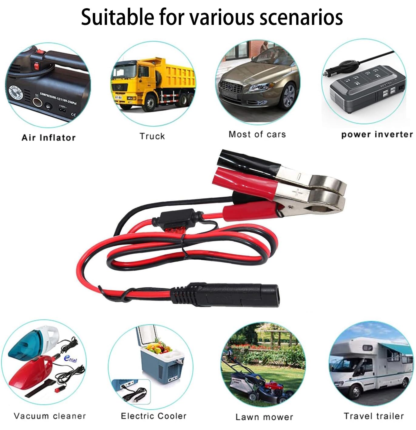 QKUDNGHY 10A-fuse image emphasizes protection against surges and shorts
