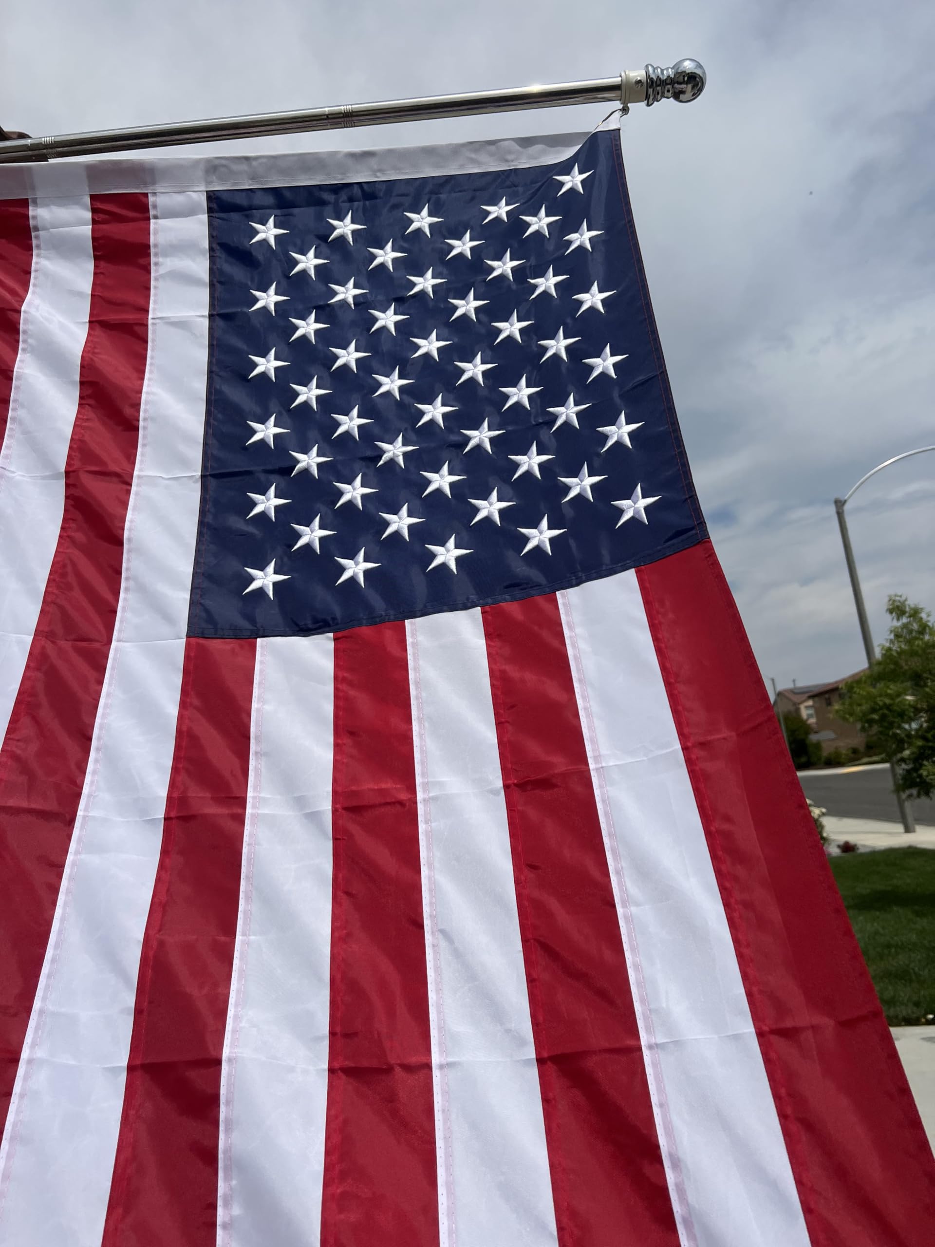QLASH US flag strong canvas header and stitching detail