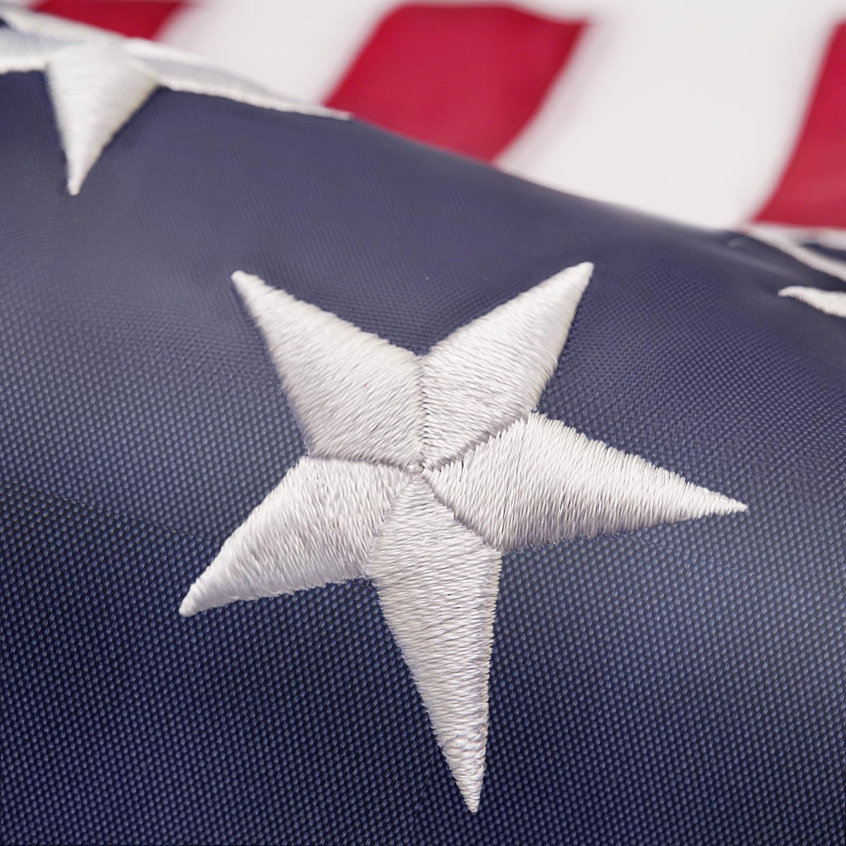QLASH US flag embroidered stars close-up for durability outdoors