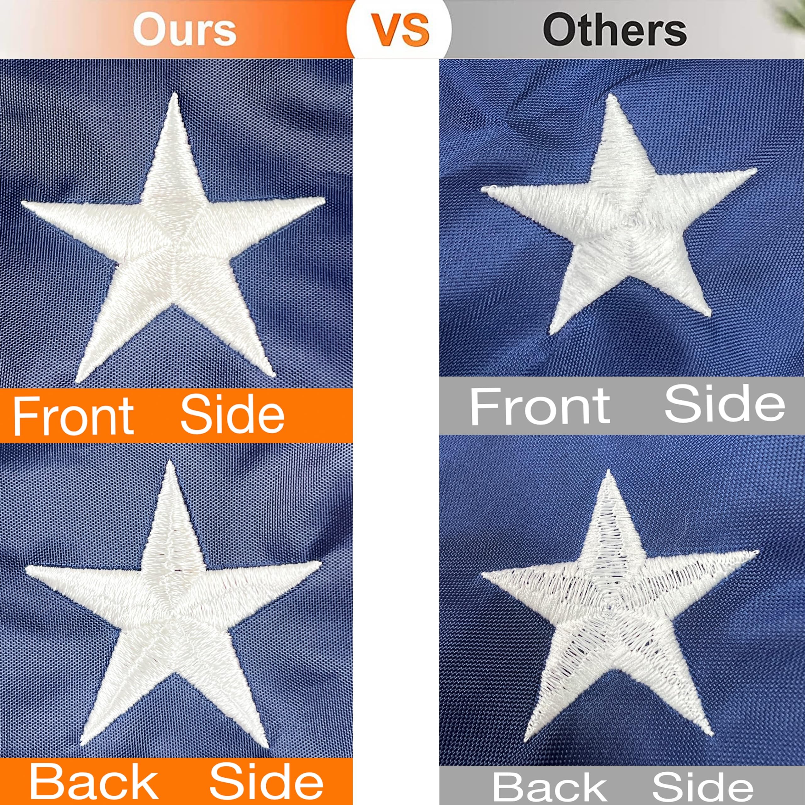 QLASH US flag heavy-duty nylon construction withstands weather