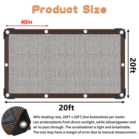 QLOFEI 40% sunblock shade sail protecting garden beds from direct sun