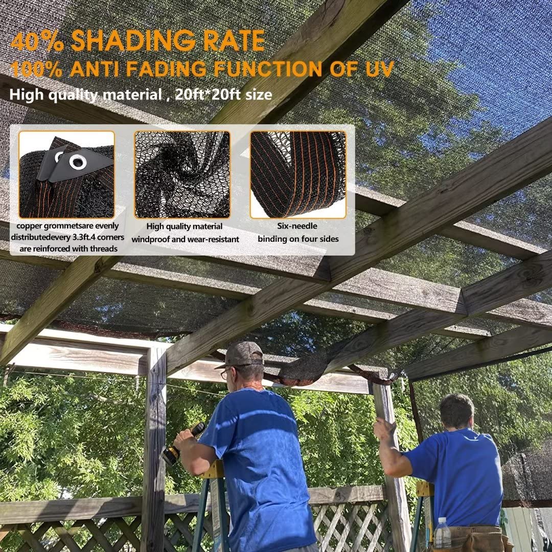 Reinforced corner shade cloth with grommets for easy hanging by QLOFEI