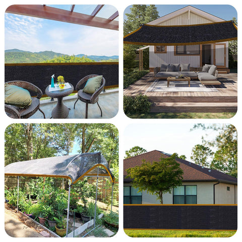 QLOFEI shade cloth rinsed clean with a garden hose for easy maintenance.