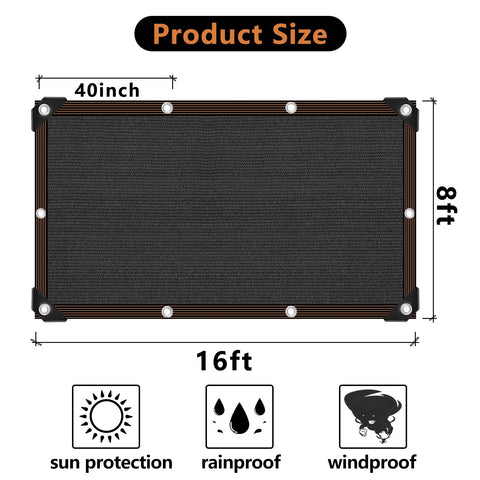 QLOFEI shade cloth garden setup showing versatile shading for patio and plants with airflow.