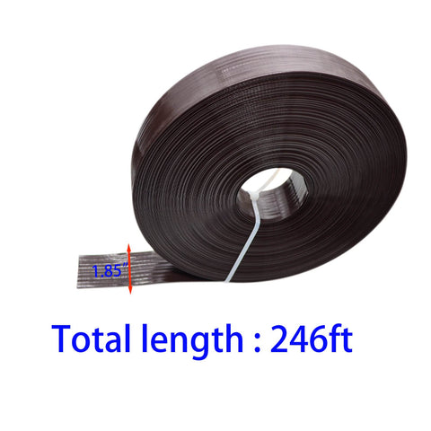 Qlvily brown fence privacy tape closeup highlights textured PVC and fade resistance.