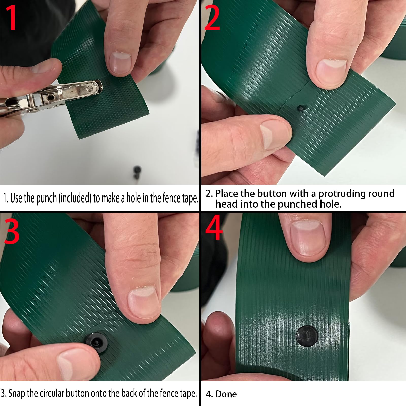 QLVILY fence tape cut-to-length on wire mesh for flexible privacy.