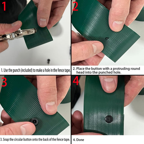 QLVILY fence tape cut-to-length on wire mesh for flexible privacy.