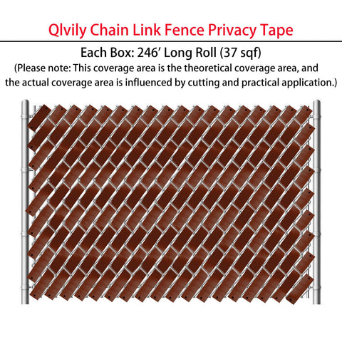 Qlvily fence tape in use on chain-link; quick installation without tools.