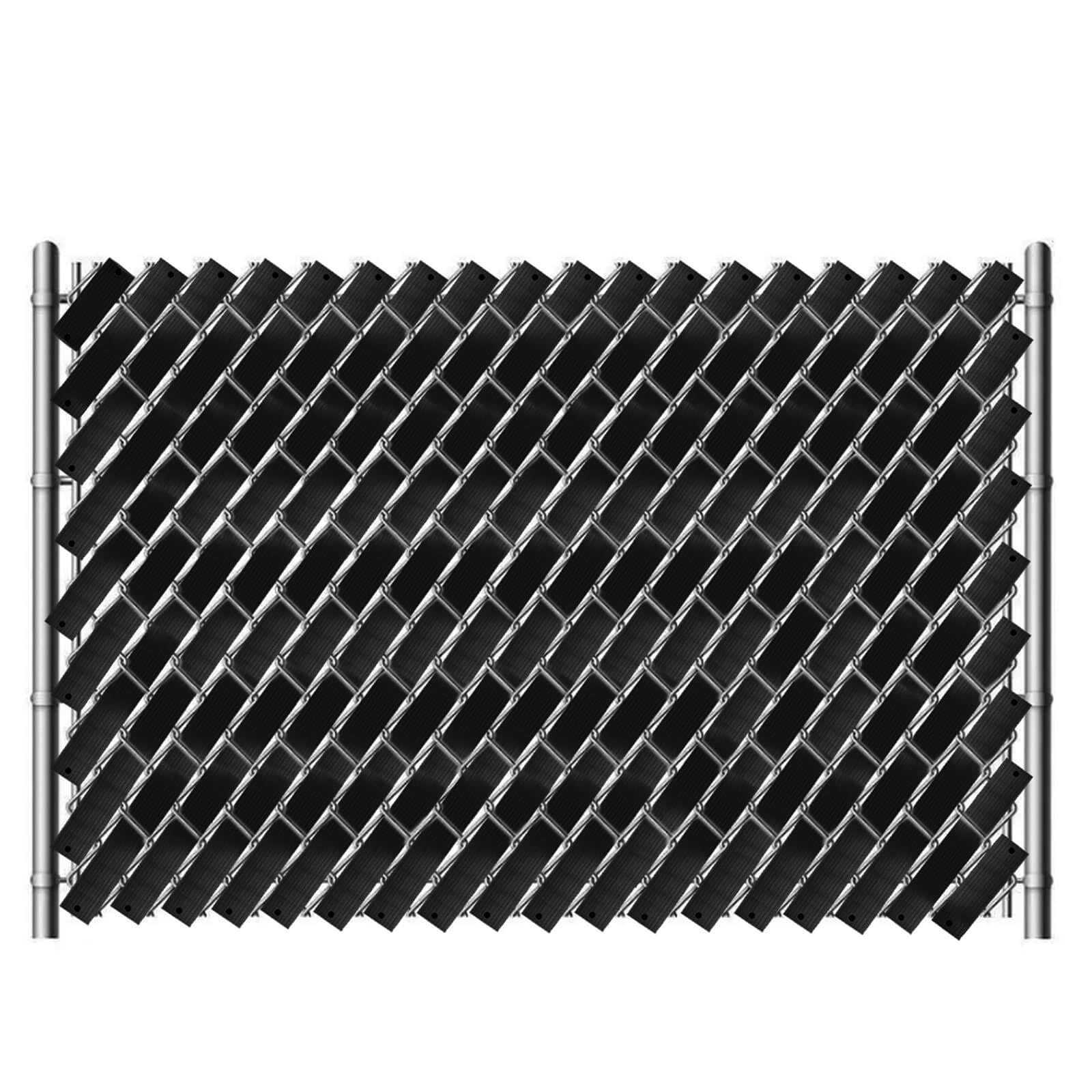 QLVILY sleek black fence tape on wire mesh creates a neat, low-profile look.