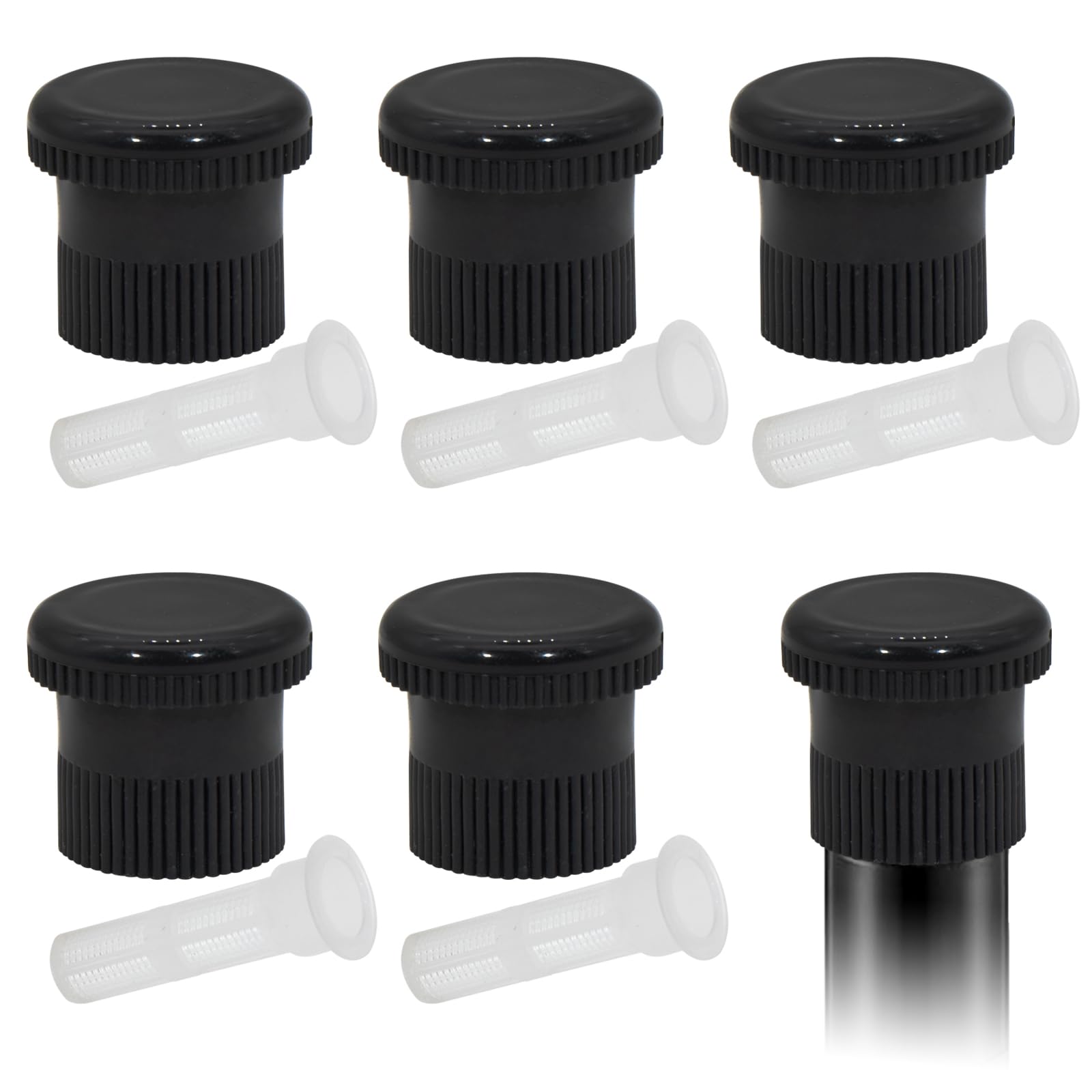 Qmagic spray shut-off nozzle closeup showing durable outdoor-cap design for precise control.