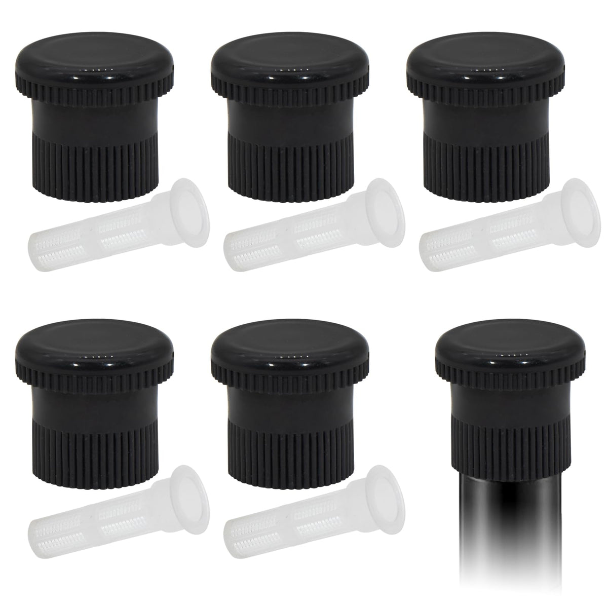 Qmagic spray shut-off nozzle closeup showing durable outdoor-cap design for precise control.