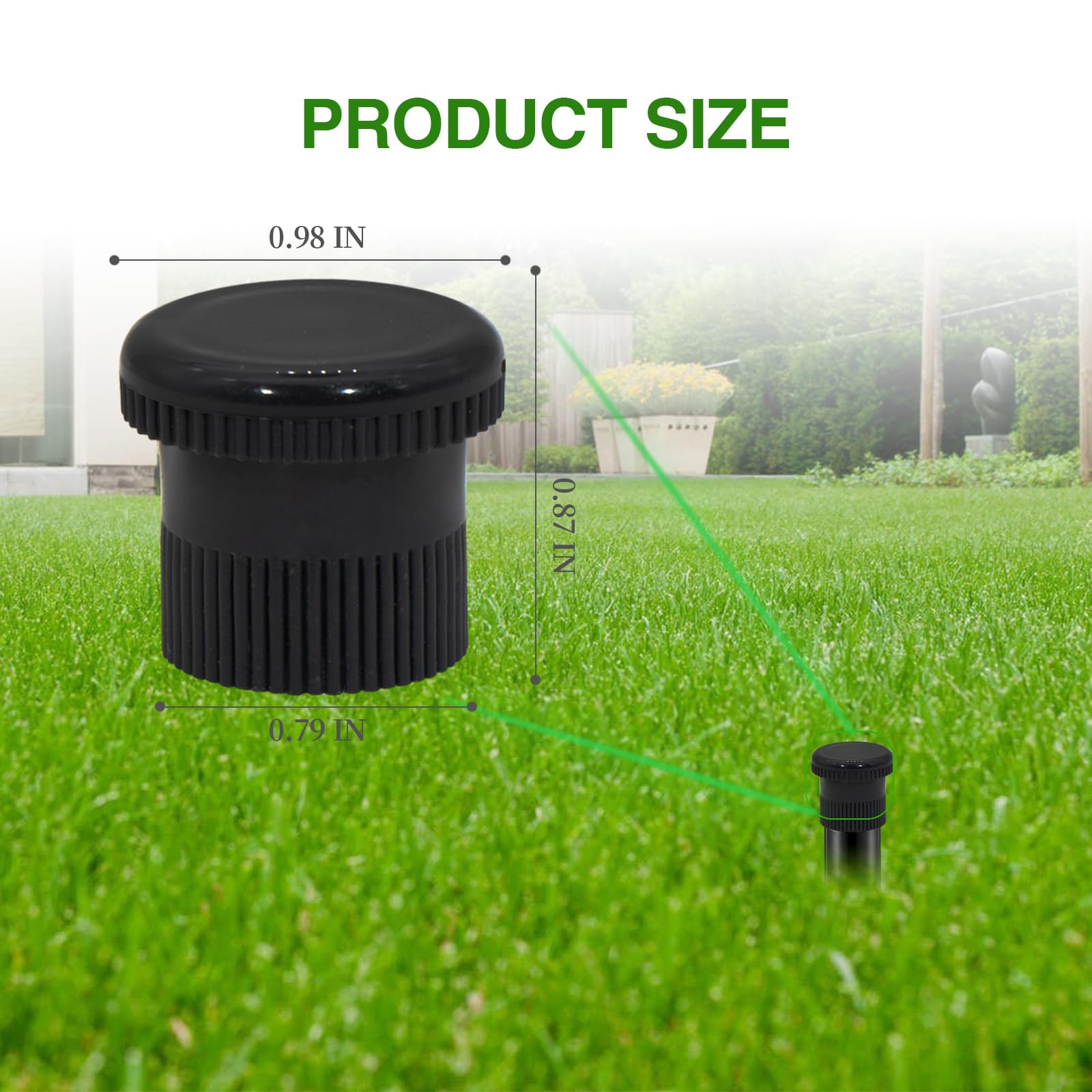 Qmagic spray shut-off nozzle installation view demonstrates quick, tool-free replacement for efficient irrigation.