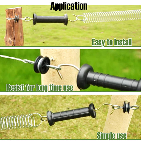 QMARK 2-ring black handle anchors provide comfortable gate control