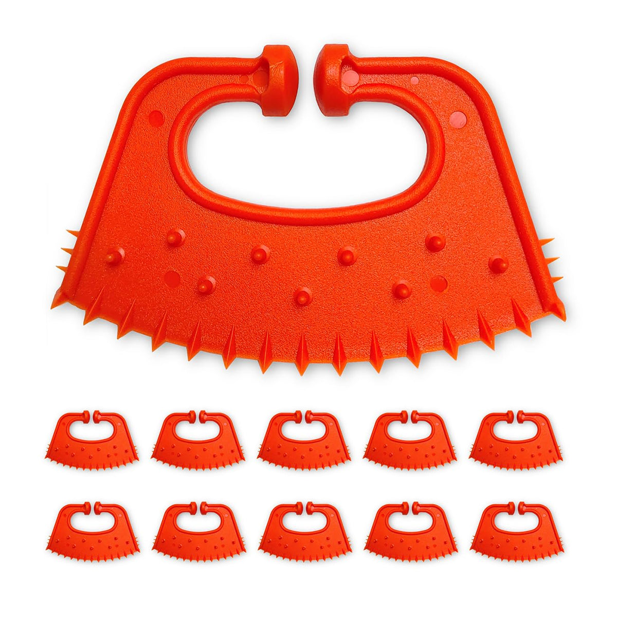 QMARK Calf Weaner orange nose clip on a cow for smoother weaning management