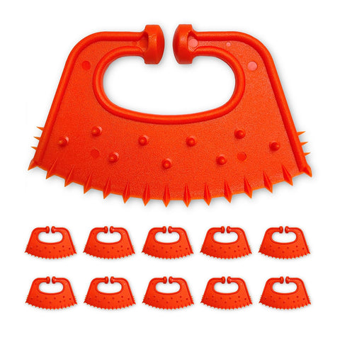 QMARK Calf Weaner orange nose clip on a cow for smoother weaning management
