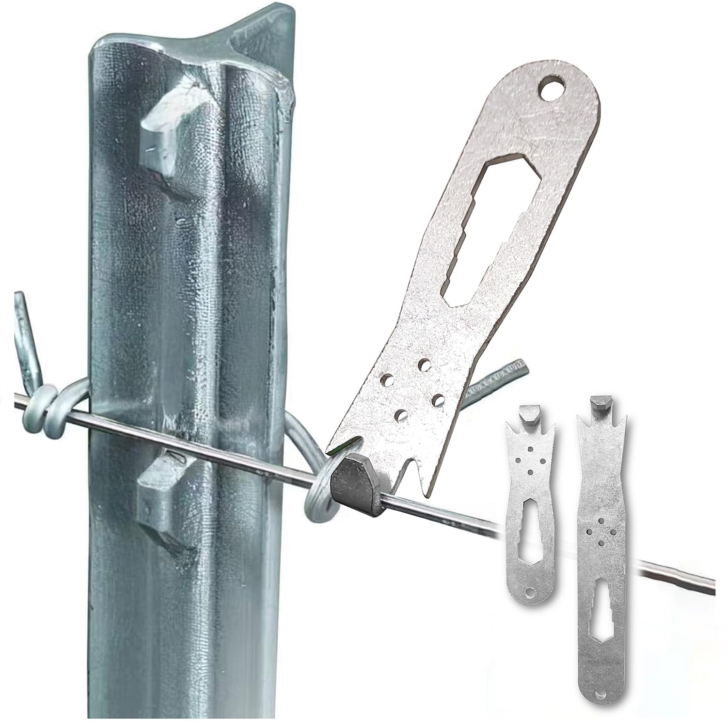 QMARK fence wire twister 3-8 inch in use for precise, snug twists