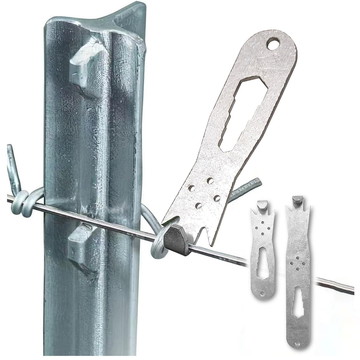 QMARK fence wire twister 3-8 inch in use for precise, snug twists