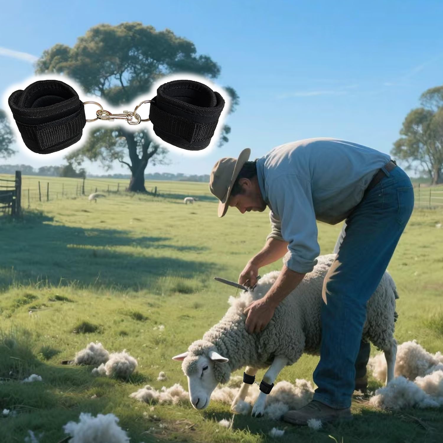 QMARK binding straps black color withstands daily use in pasture environments.