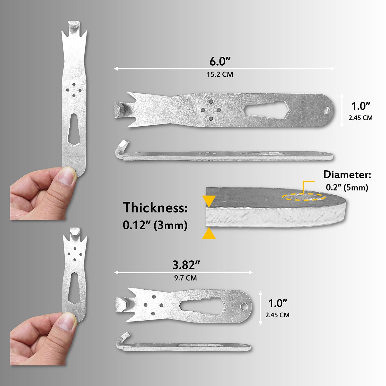 QMARK T-post clip tool in stainless steel for durability