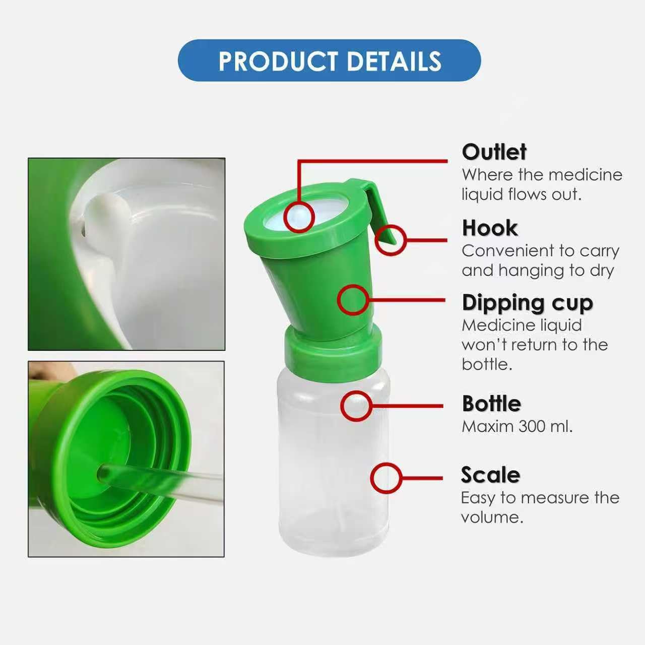 QMARK teat dip cup 10 oz capacity fits standard milking routines.