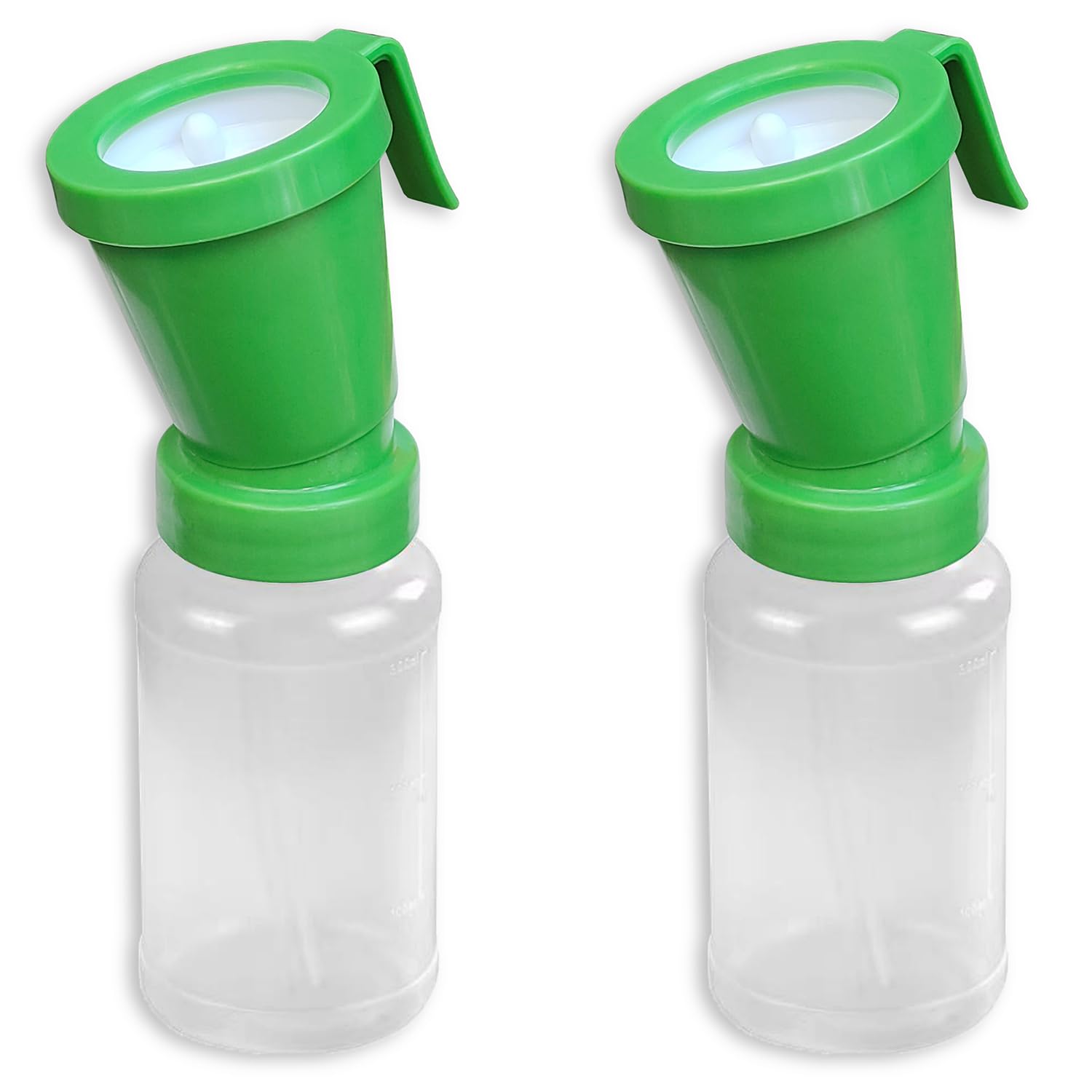 QMARK teat dip cup two-chambers design for quick pre-milking dip application.