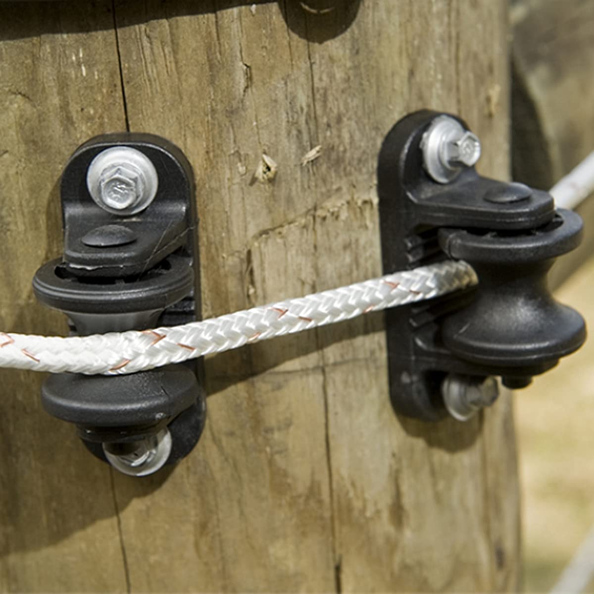 QMARK weather-resistant plastic withstands sun and rain outdoors.