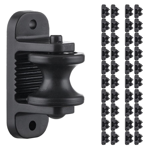 QMARK wood post insulators 40-pack in black; durable and non-conductive.
