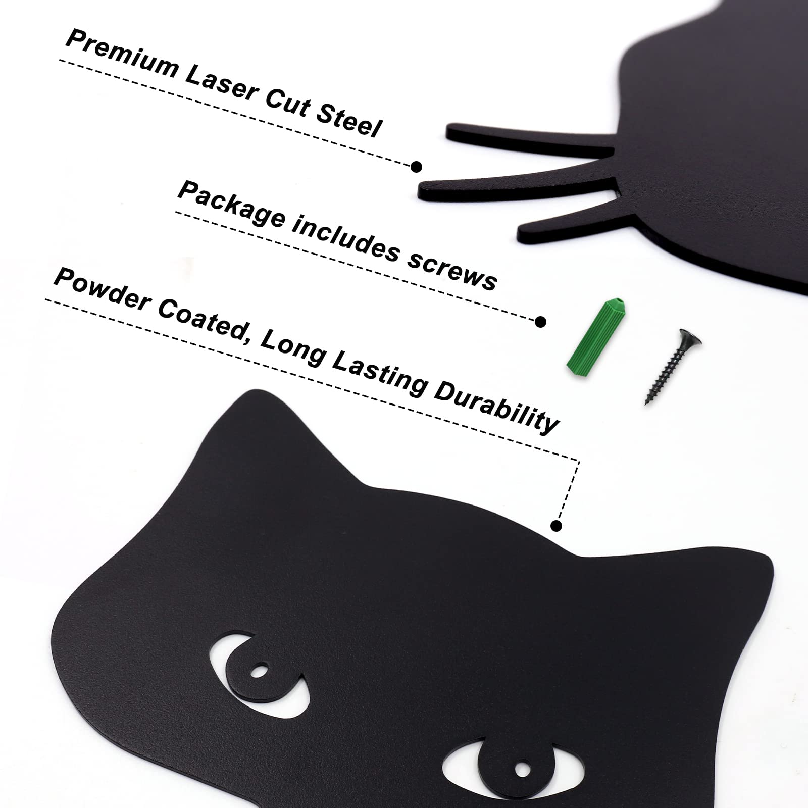 Qmetalart black cat decorations a thoughtful memorial or gift idea.
